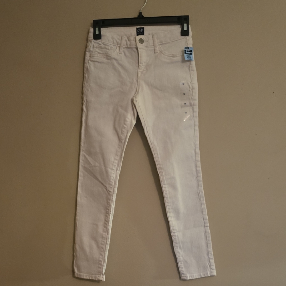 New Gap Kids Kids Size 10 Stretch Super Skinny White Jeans